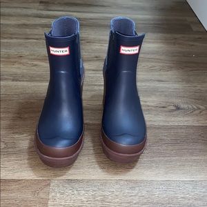 Hunter block heel Chelsea boots